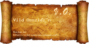 Vild Osszián névjegykártya